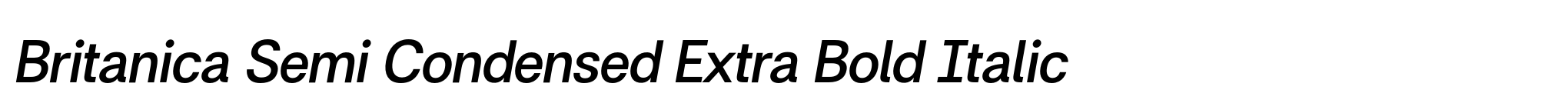 Britanica Semi Condensed Extra Bold Italic image